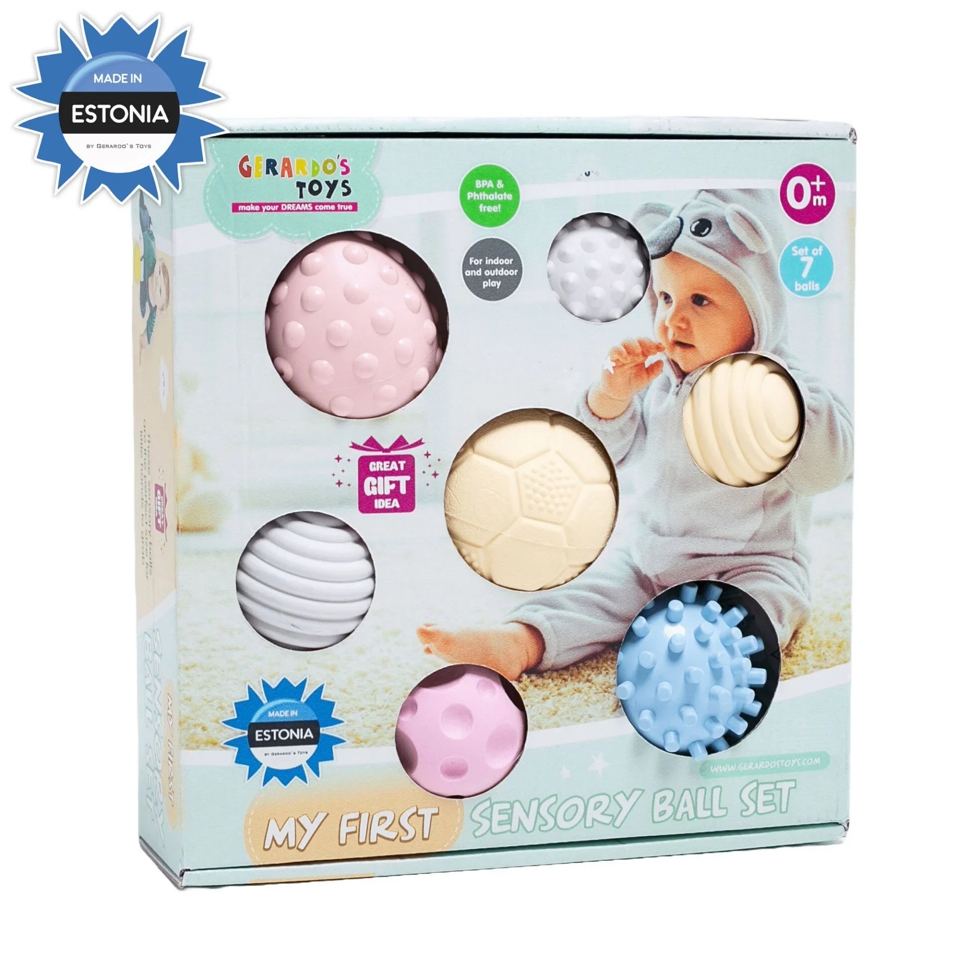 Set di 7 palline sensoriali per neonati