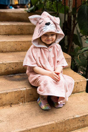Poncho à manches courtes CAT - Pour TOUT-PETITS (Taille 82/86-116)