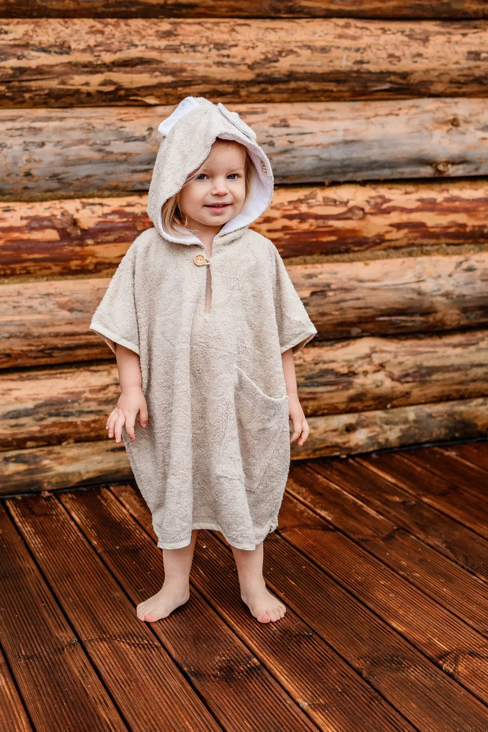 Poncho mit kurzen Ärmeln, TEDDY – für Kleinkinder (Größe 82/86-116)
