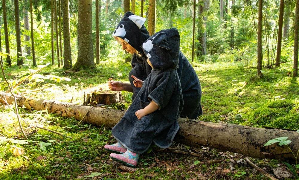 Kurzarm-Poncho WOLF – für Kleinkinder (Gr. 82/86–116)