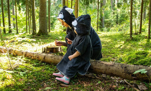 Kurzarm-Poncho WOLF – für Kleinkinder (Gr. 82/86–116)