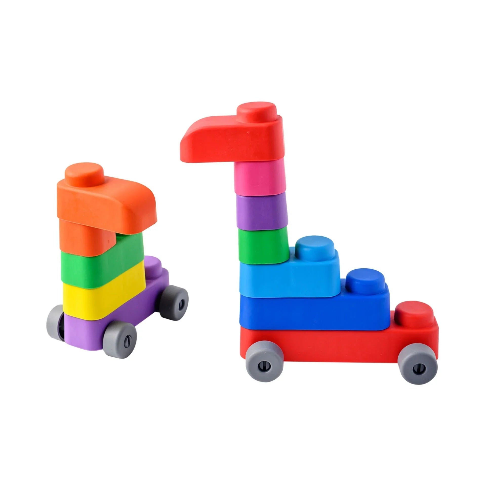 Set di blocchi morbidi con ruote - 21 pezzi