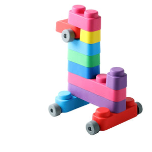 Set di blocchi morbidi con ruote - 21 pezzi