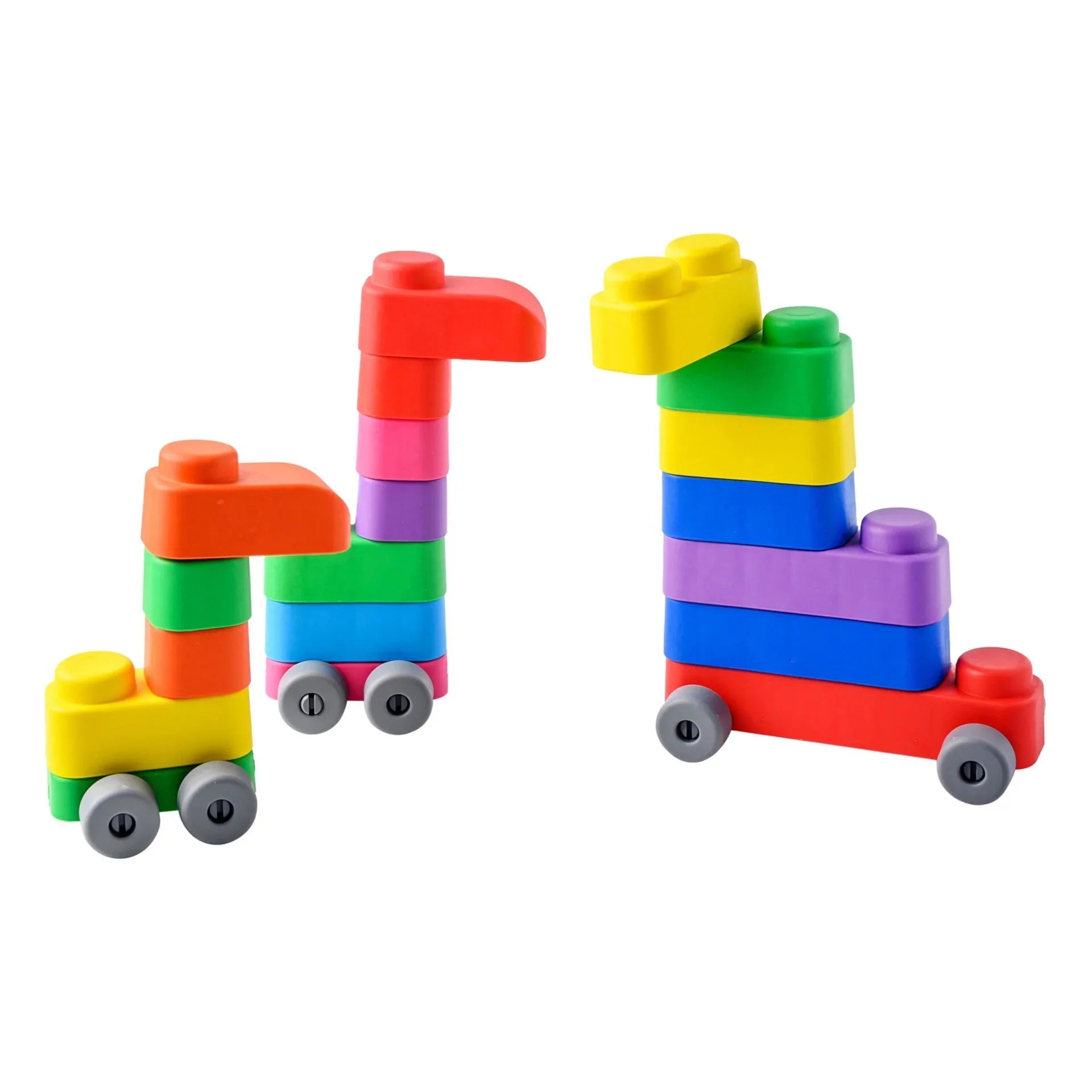 Set di blocchi morbidi con ruote - 21 pezzi