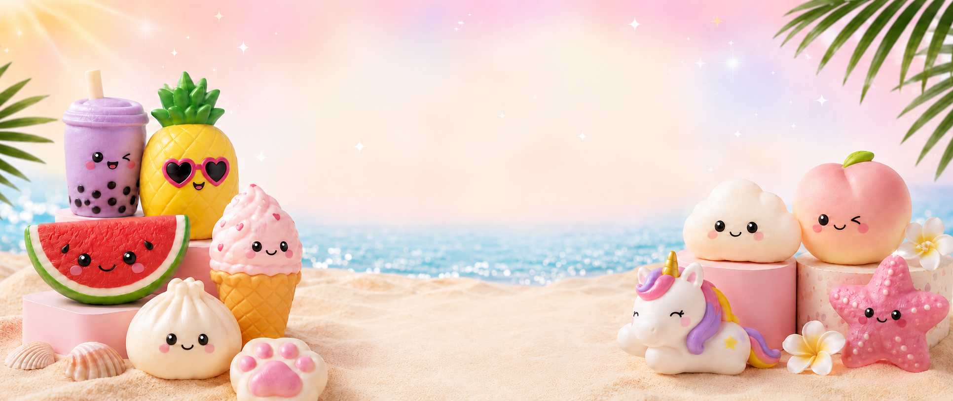 Squishy hero banner. Summer squishy sale.