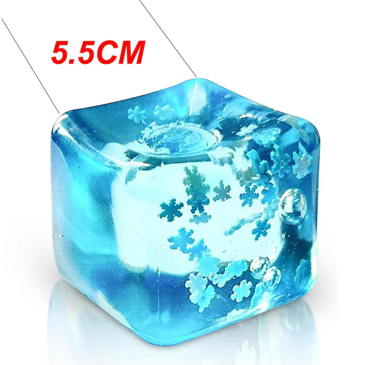 Snowflake Ice Cube Squishy – Soft Sensory Toy for Kids