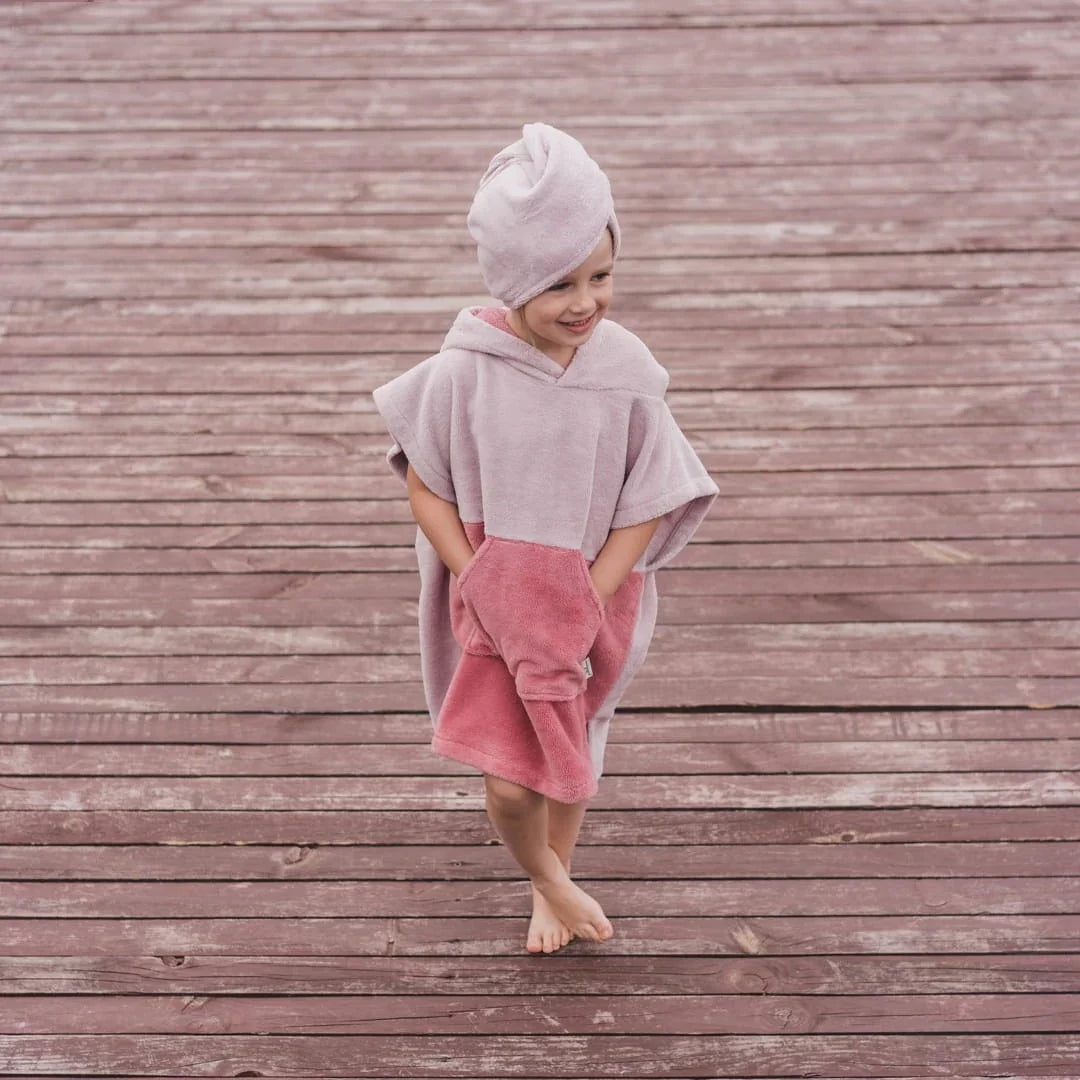 Surfbunny Kinder-Badeponcho – Rosa