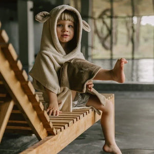 Poncho de bain enfant Surfsheep - Beige