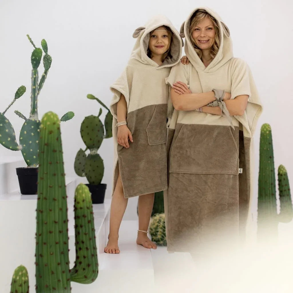 Poncho de bain enfant Surfsheep - Beige