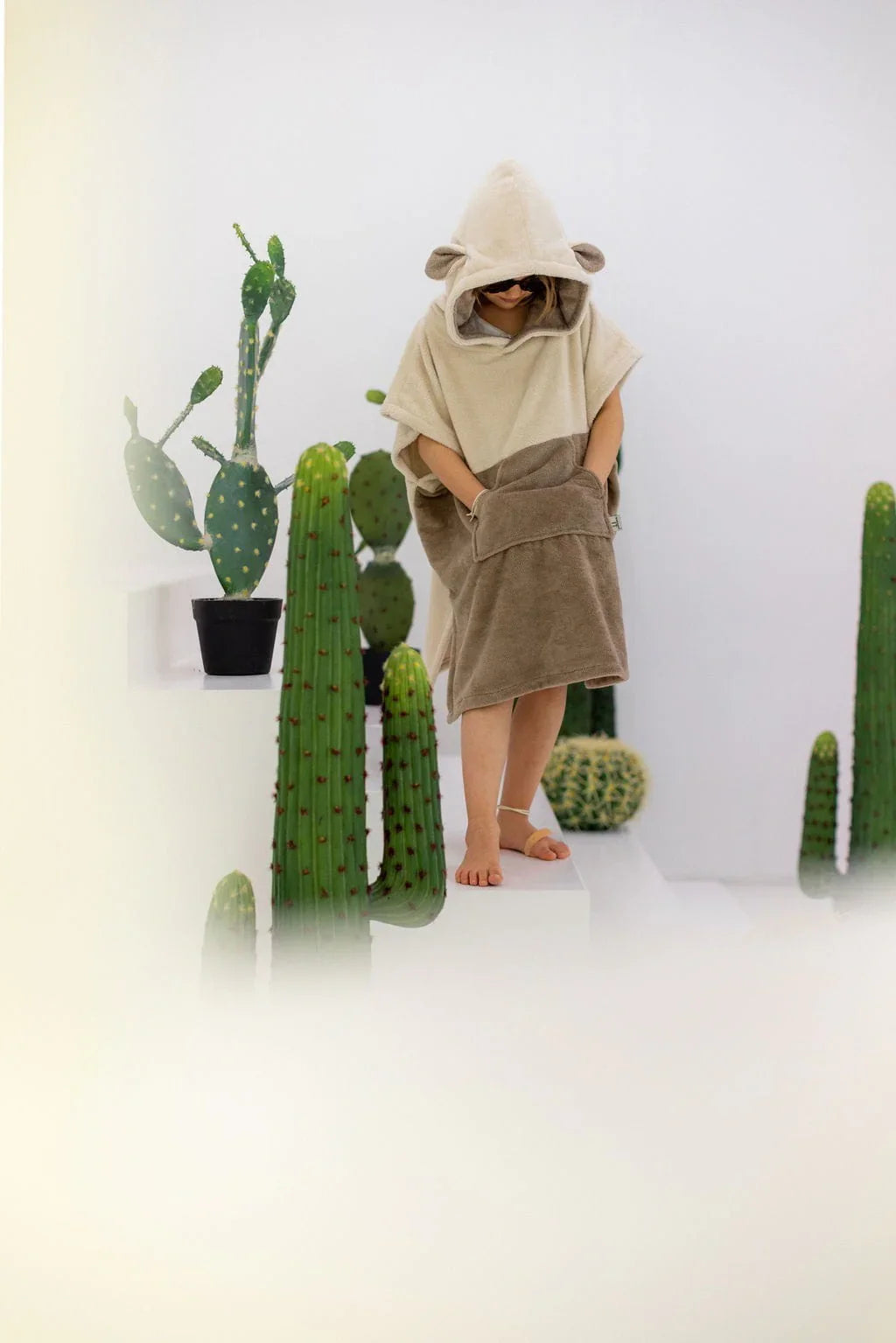 Poncho de bain enfant Surfsheep - Beige