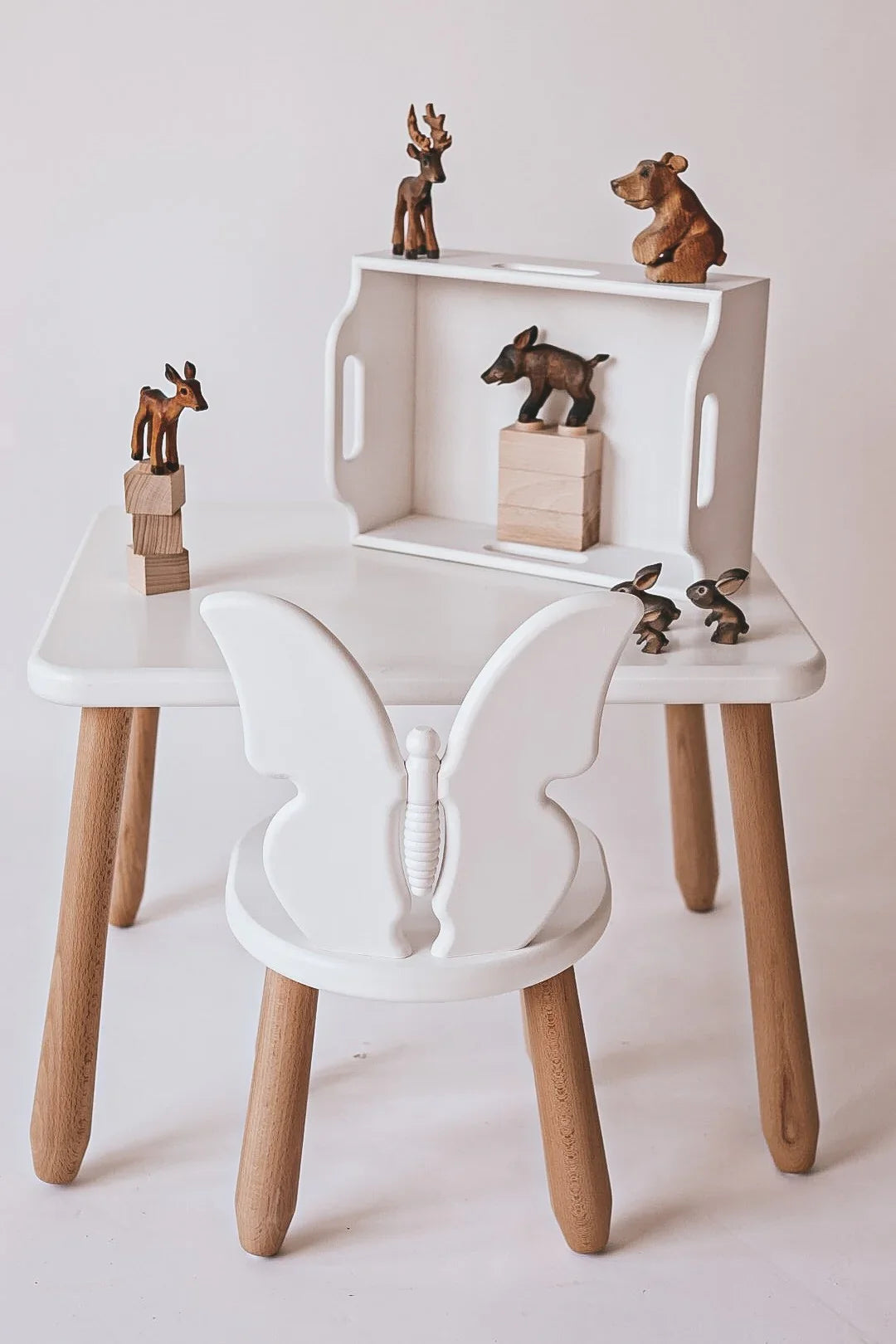 Ensemble table et 2 chaises - Papillon