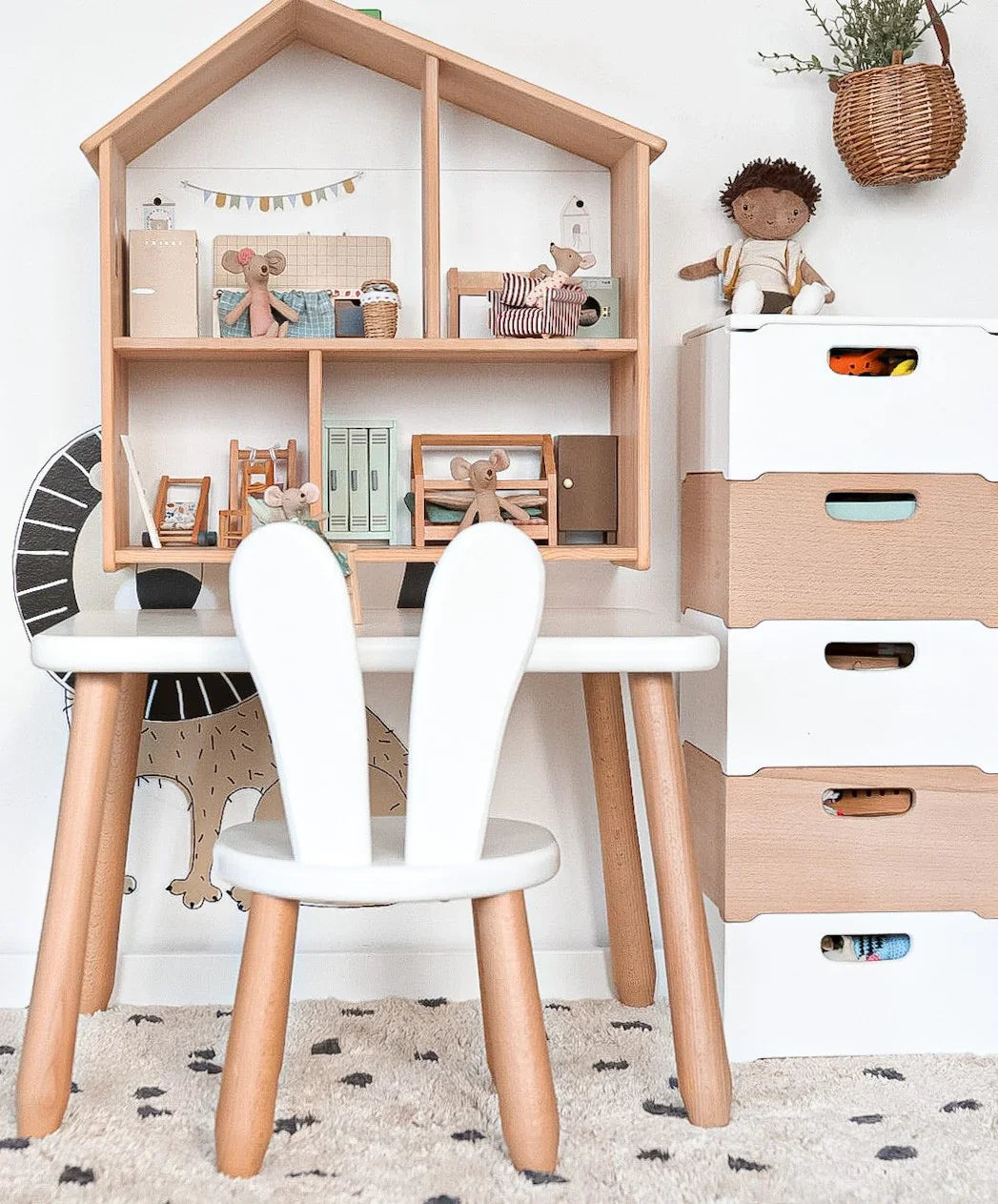 Ensemble table et chaise - Lapin