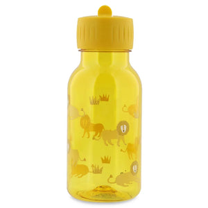 Gourde en Tritan 350 ml jaune avec illustrations de lions et bouchon à vis jaune