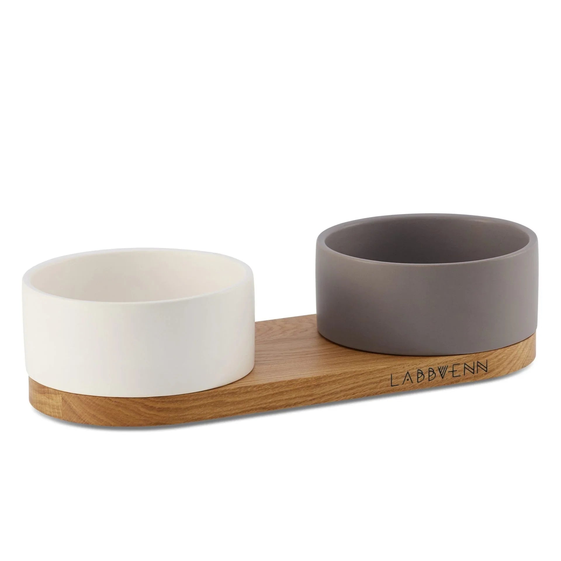 Vuku Ceramic Double Buffet - White & Cocoa 