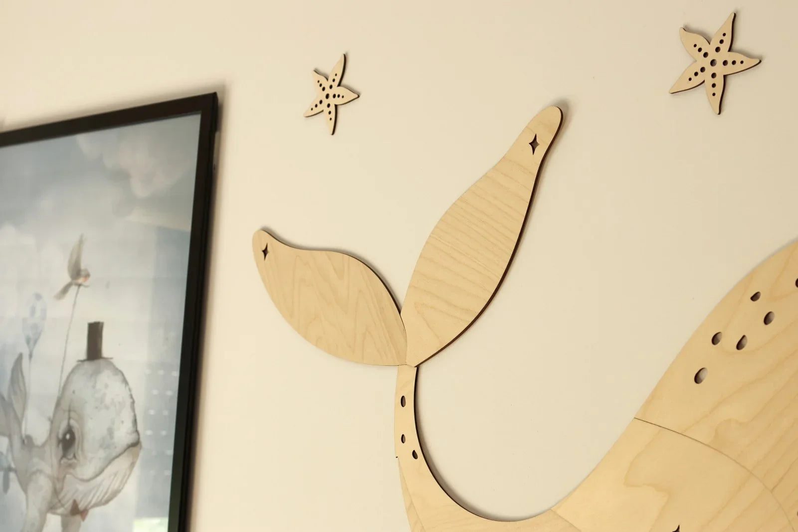 Decorazione da parete in legno - Balena