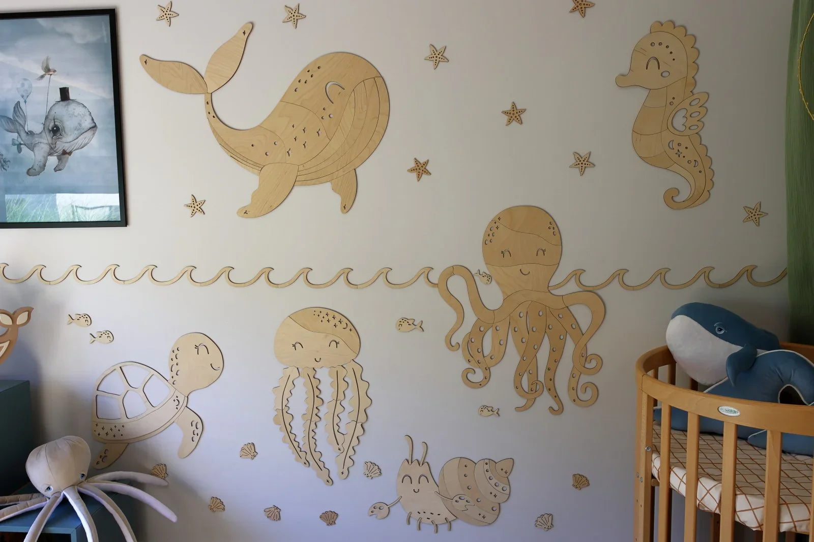 Decorazione da parete in legno - Balena