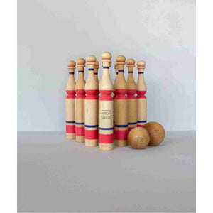 Jeu de quilles en bois - Rouge