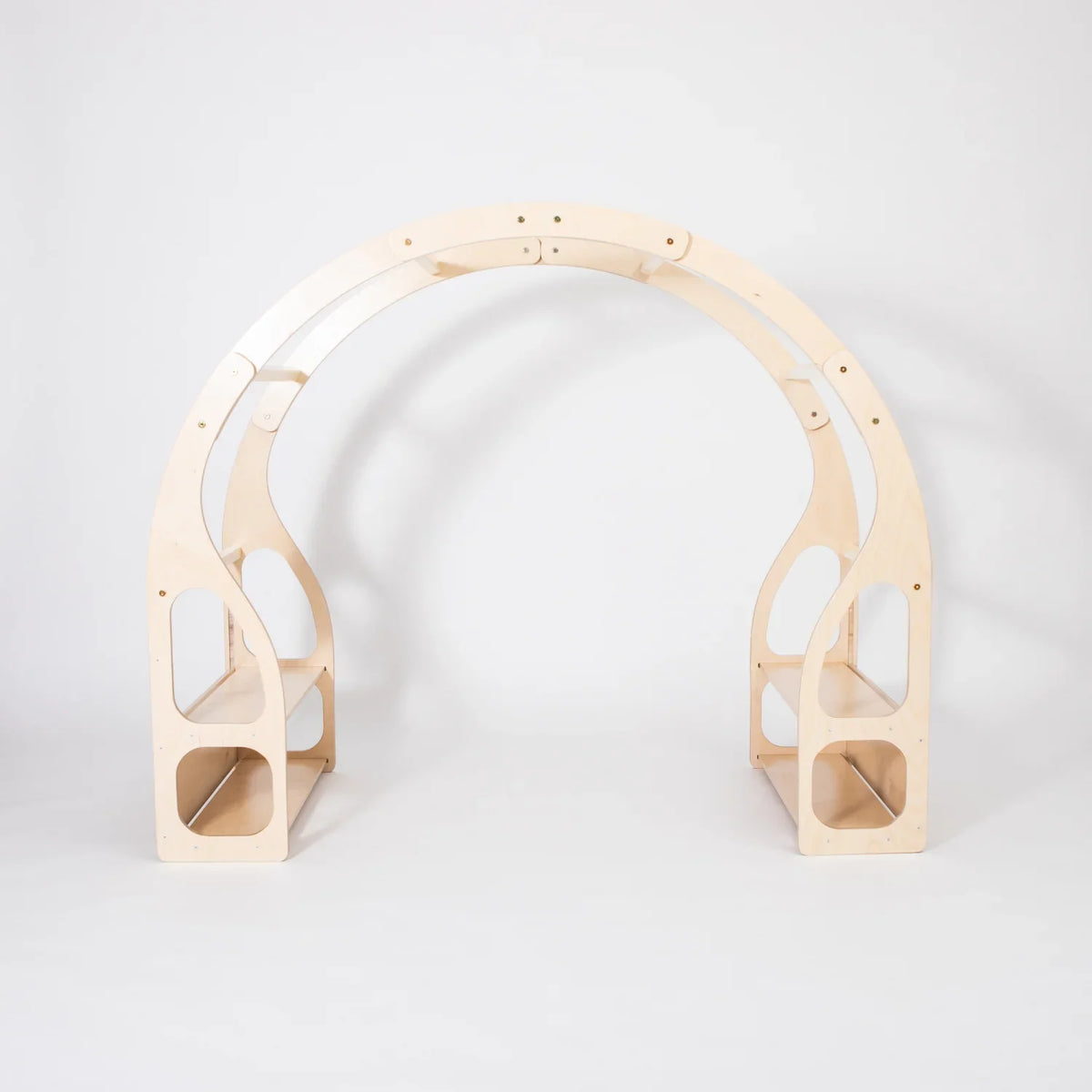Front studio view of empty Montessori Play Stand with open central play space