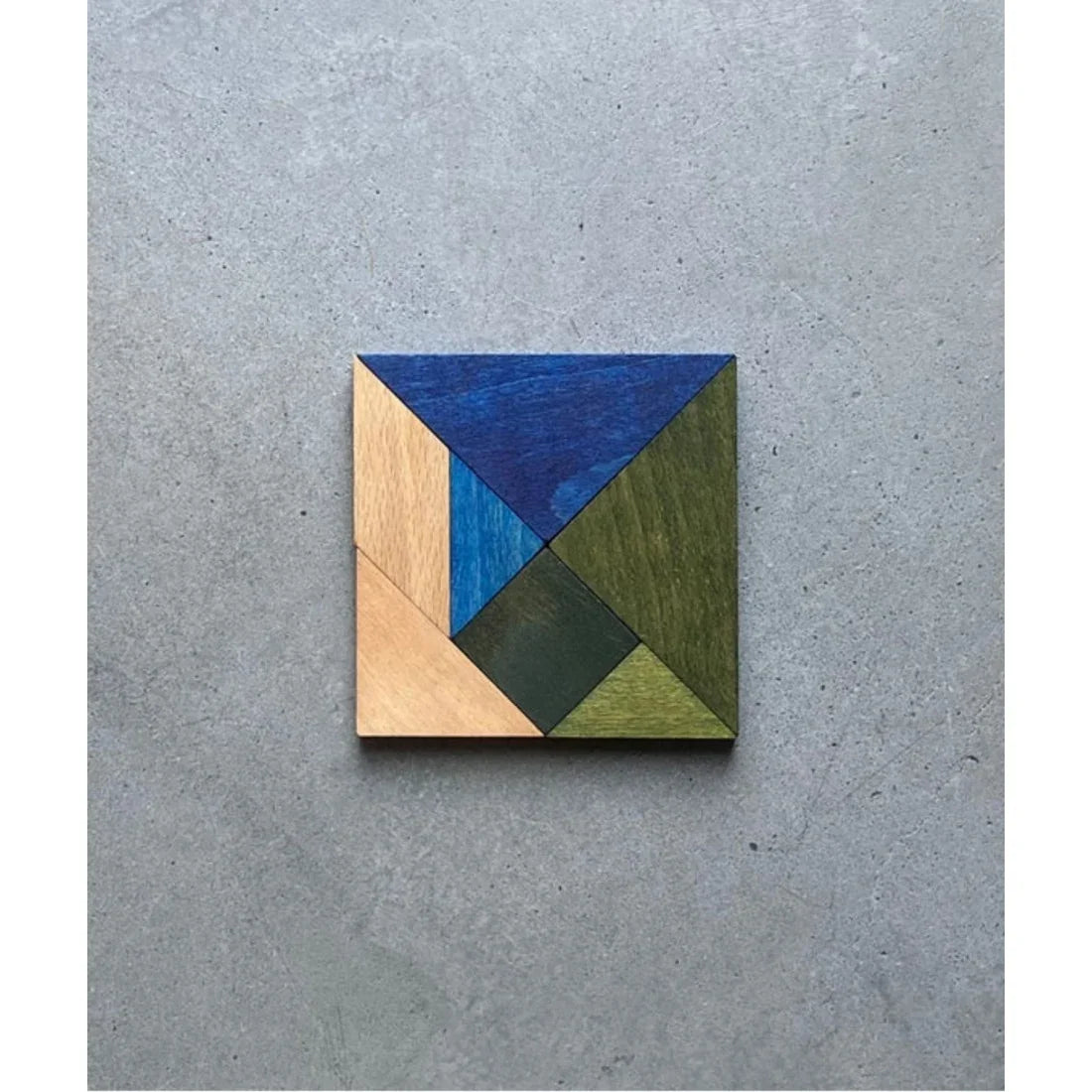Wooden Story Tangram – Kühle Farben (im Aufbewahrungsbeutel)