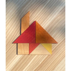 Wooden Story Tangram – Warme Farben (im Aufbewahrungsbeutel)