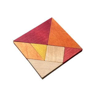 Wooden Story Tangram – Warme Farben (im Aufbewahrungsbeutel)