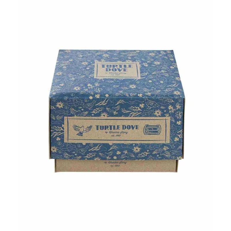 Wooden Story Turtle Dove blue illustrated gift box and recyclable packaging