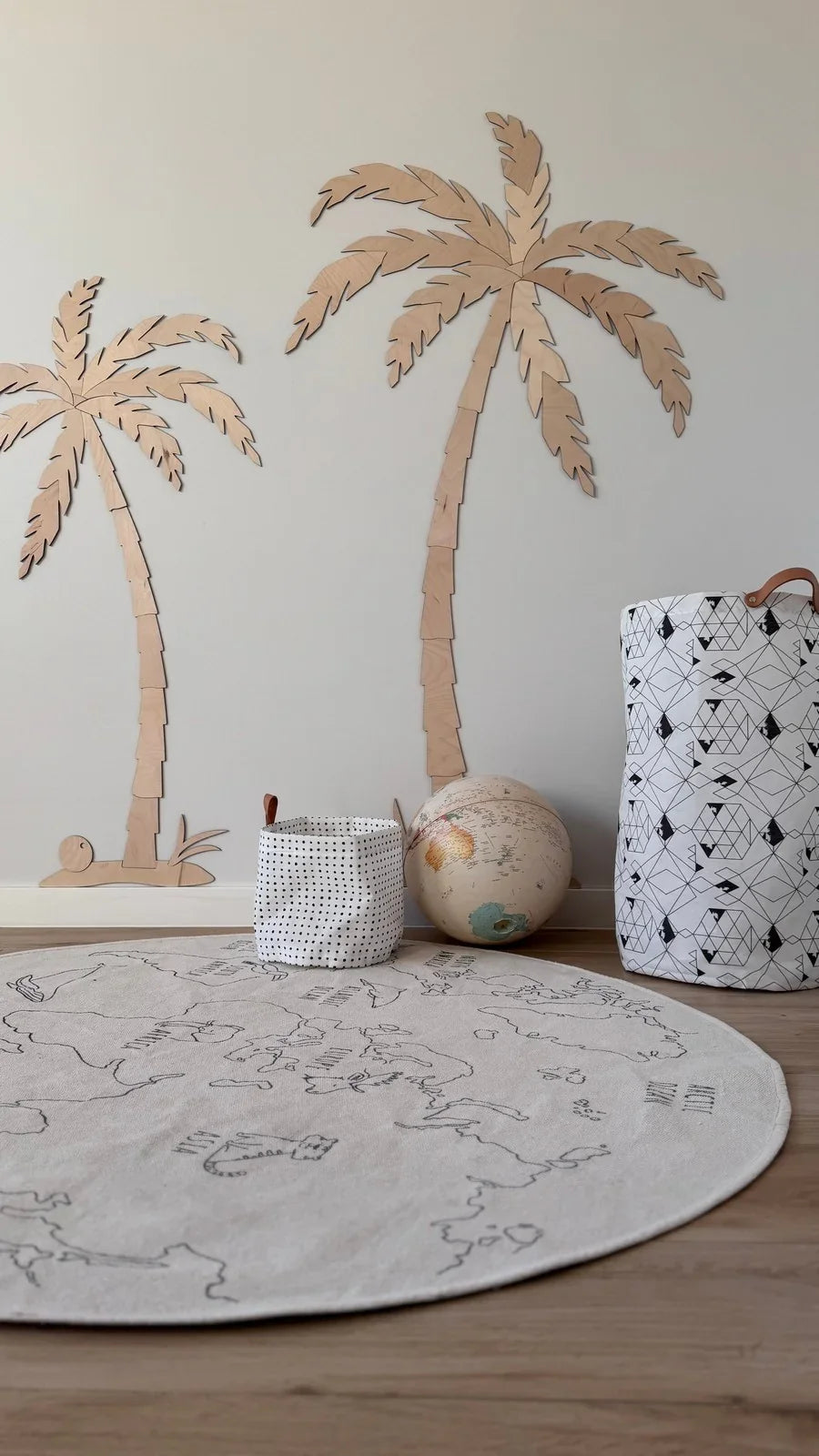 Decorazione da parete in legno - Set di due palme