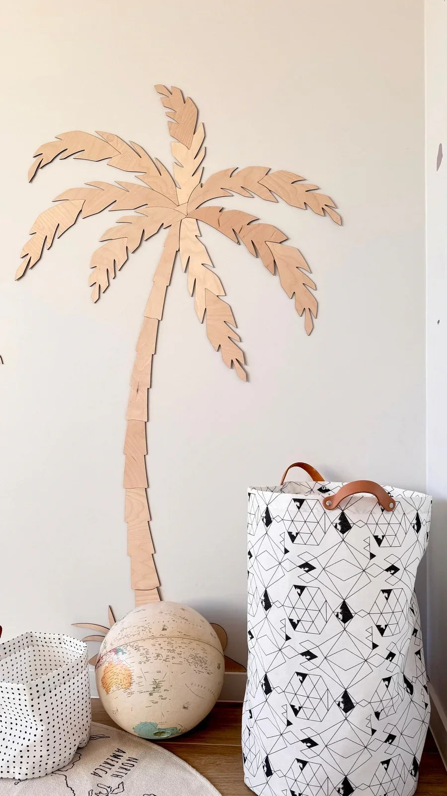 Decorazione da parete in legno - Set di due palme