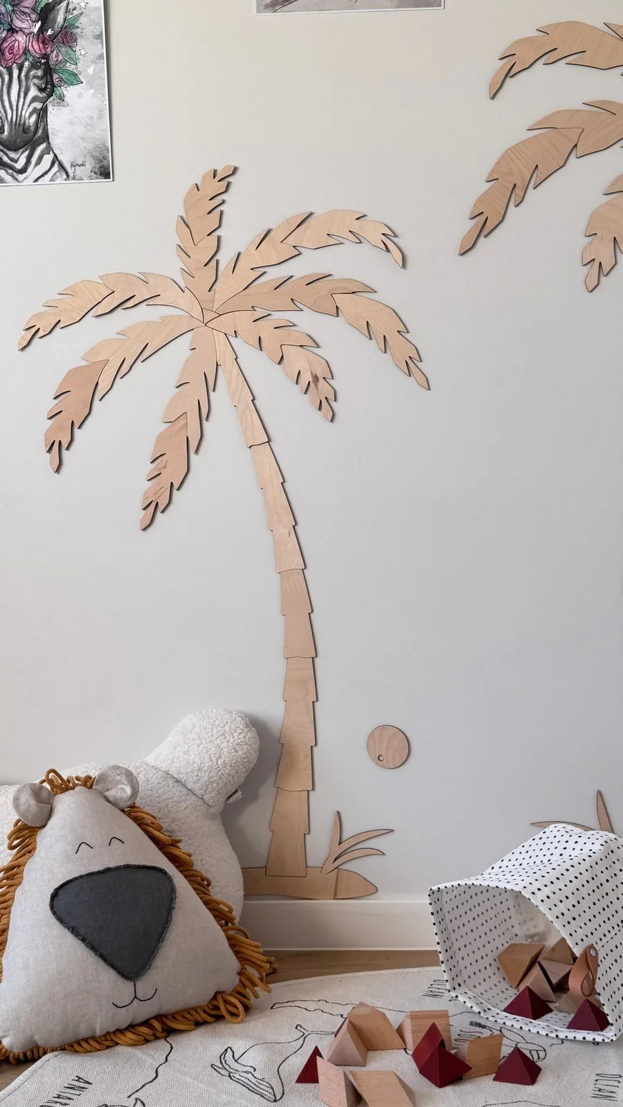 Decorazione da parete in legno - Set di due palme