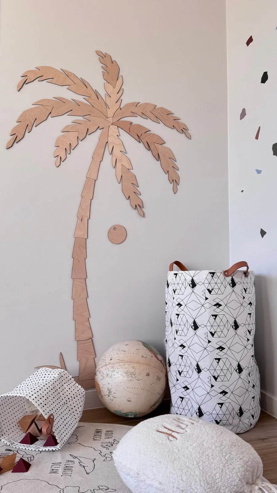 Decorazione da parete in legno - Set di due palme